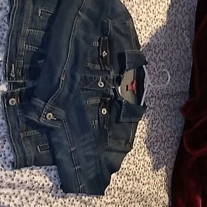 Denim cropped jacket